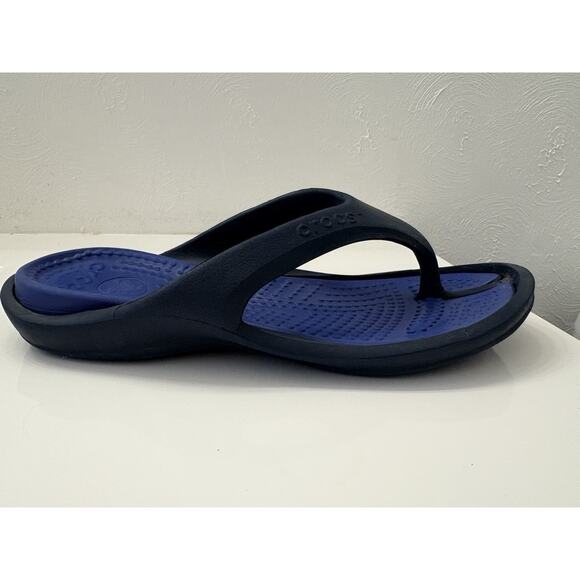 Crocs Blue Unisex Flip Flop Sandals Womens 8/Mens 6 - Picture 8 of 13